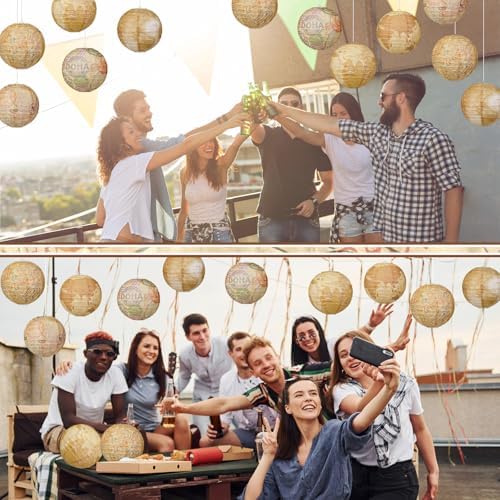 Panelee 12 Pcs Travel Themed Party Decorations Bon Voyage Hanging Lanterns - Image 4