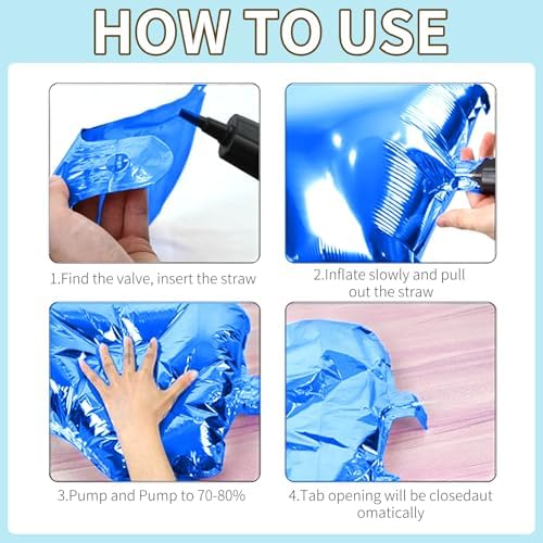 25PCS Navy Blue and Pearl Blue Square Foil Balloons Wall - Image 5
