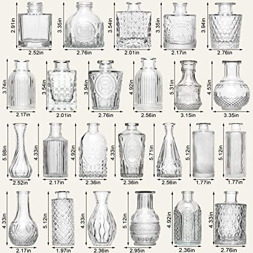 Arme Glass Bud vases in Bulk，Small Glass Flower Vase for Centerpieces 60Pcs - Image 3