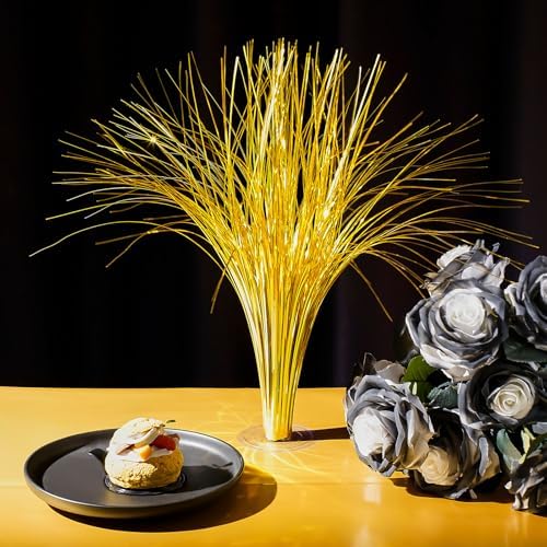 Colingmill 4 Pcs Plastic Metallic Spray Table Centerpieces, Gold - Image 4