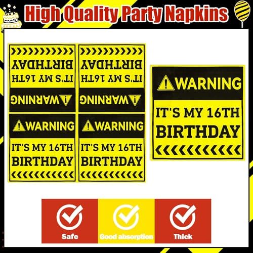 96Pcs 16th Drivers License 16 Years Old Warning Steering Wheel Party Plates Supplies Tableware Decorations Disposable Paper Plates Napkins Forks for Birthday, Serves 24 - Image 4