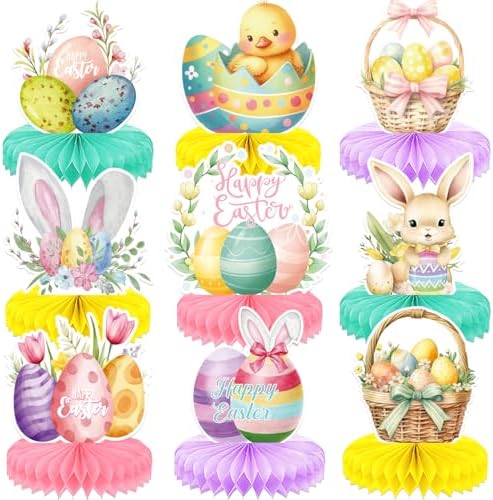 Easter Centerpieces for Tables,Colorful Easter Table Decorations by Adeyoo
