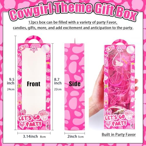 Cowgirl Party Favors Pack - For 12 Guests, Pink Goodie Bag Stuffers - Image 3