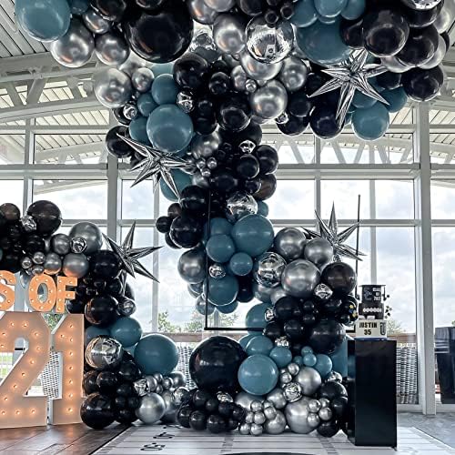 Voircoloria 105pcs Black Party Latex Balloons, 12inch - Image 5