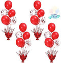 4 Set Red Balloon Centerpieces for Tables Red Balloons Stand Kit for Birthday Party Baby Shower Valentine's Day Wedding Prom Cake Graduation Retirement Table Top Decorations by Suppromo
