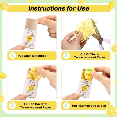 24 Sets Positive Gifts Lemon Party Favors with Support Boxes - Image 3