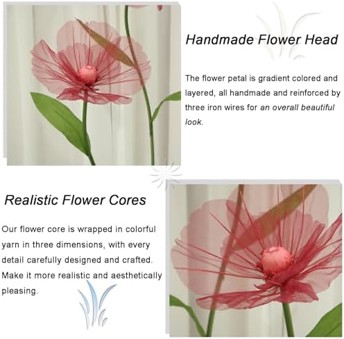 Giant Flowers for Decoration, 5.6 Ft Tall Artificial Silk Flower - Image 5