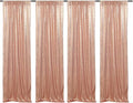 Poise3EHome Rose Gold Sequin Backdrop Curtains,4 Panels 2FTx8FT Glitter Background for Party Birthday Party Baby Shower Wedding Christmas Thanksgiving Halloween Holiday Festival Decor by Poise3EHome