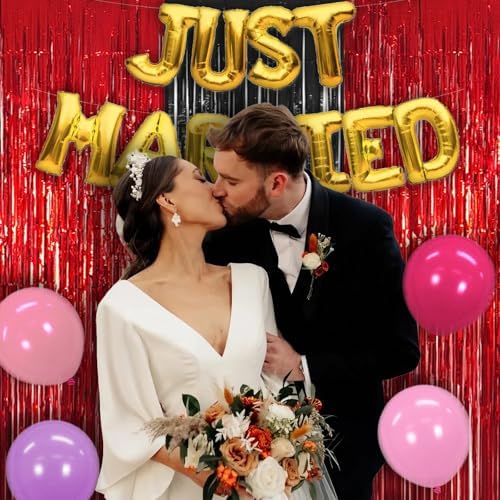 3 Pack 3.28ft x 6.56ft Red&Black Metallic Tinsel Foil Fringe Curtains, Photo Booth Backdrop Party Decorations for Birthday Wedding Baby Shower Graduation Bachelorette New Years - Image 4