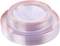 I00000 60 Pcs Rose Gold Plastic Plates, Premium Disposable Party Plates by I00000