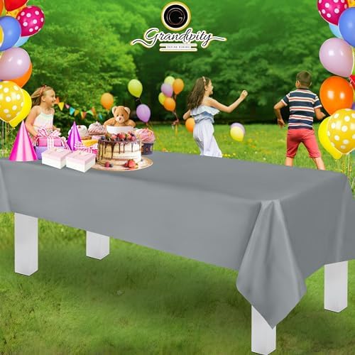 Grandipity Plastic Table Cloth Disposable 12 Pack 54” x 108” Rectangle - Image 6