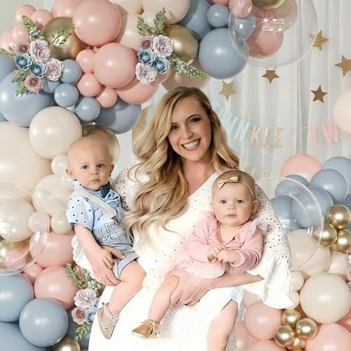 Gender Reveal Pink Blue Balloon Arch Kit Baby Shower Decorations - Image 3