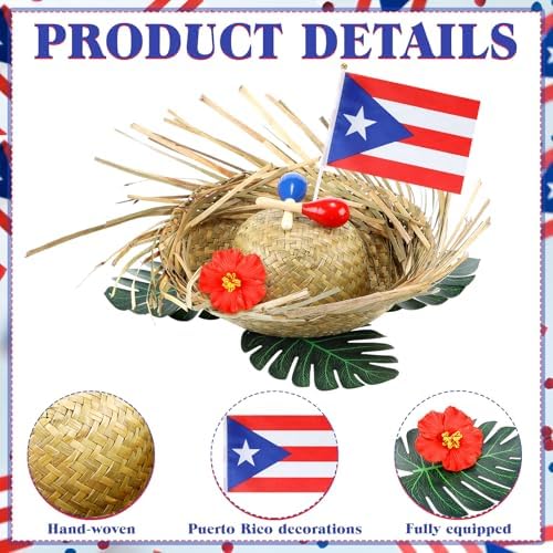 Sieral 6 Sets 54 Pcs Puerto Rico Party Centerpieces, Puerto Rican Decor - Image 3