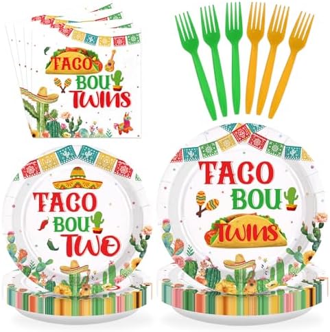 96Pcs Mexican Baby Shower Party Decorations, Serves 24 by Greencian