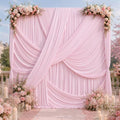 10x12 ft Light Pink Backdrop Curtains for Weddings, Birthdays and Photos by PartyVillage