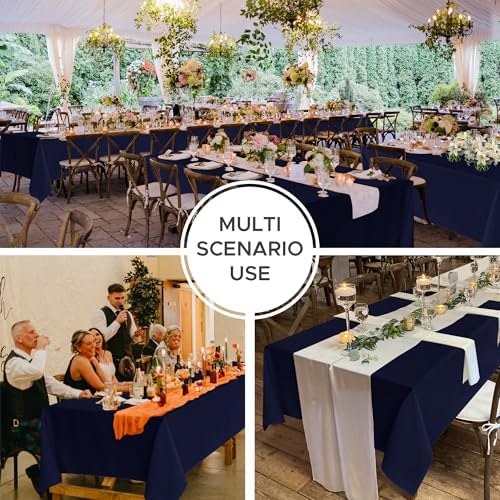 Fitable 8 Pack Navy Tablecloths 60x102 Inch for 6 Ft Rectangle Tables - Image 5