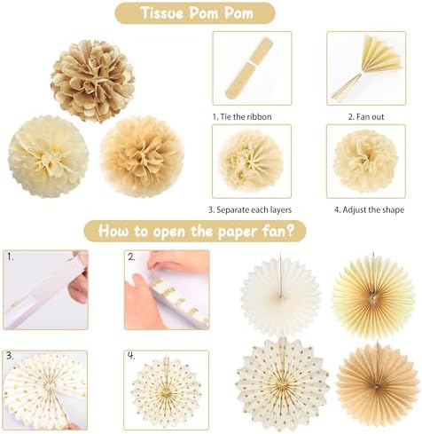 Vlipoeasn Champagne Gold We Appreciate You Banner Decorations with Sash - Image 3