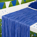 1 Pack Blue Cheesecloth Table Runner 120 Inch Boho Wedding Decor by Fixwal