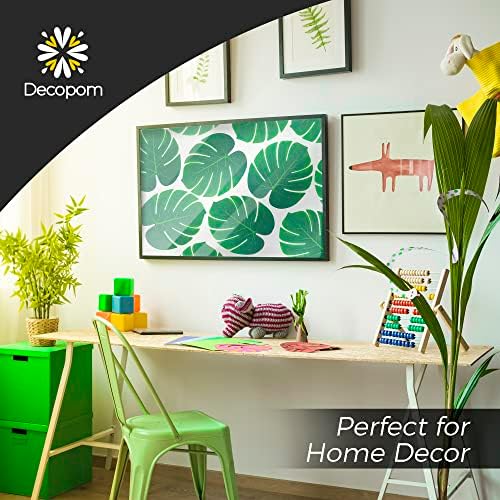 Decopom Palm Leaves Artificial Tropical Monstera 36Pack 6 Kinds Large Small Green Fake Palm Leaf with Stems - Image 6