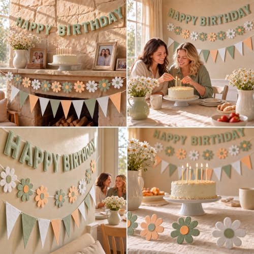 YEOCU Happy Birthday Decorations, No DIY, Pre-Strung 3D Banner - Image 2
