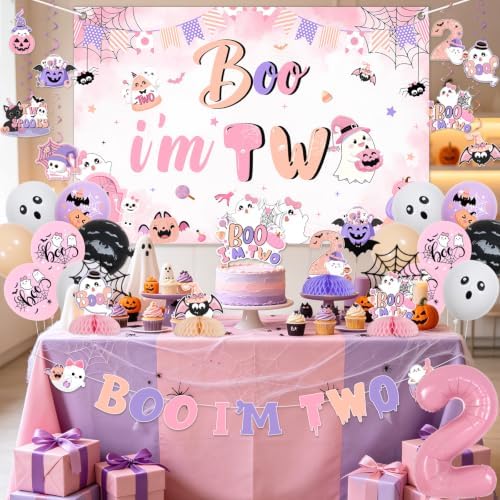 2nd Birthday Decorations for Girls Pink Purple - Image 3