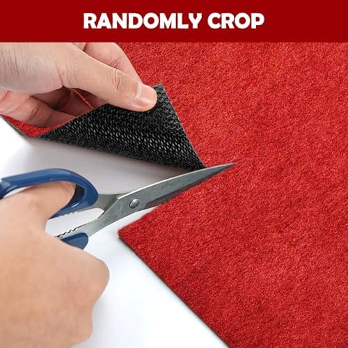 Extra Thick Red Carpet Runner 3 x 20Ft, Non-Slip TPR Rubber Backing, 450 GSM Heavy-Duty Aisle Runner Red Runner Rug for Wedding Ceremony, Hollywood Party, Graduation & Award Events - Image 5