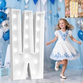 Pooqla 4 FT Marquee Letters, Light Up Letter W, Cool White and Warm White by Pooqla
