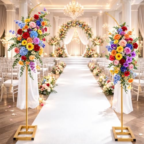 7.2ft and 5.9ft Half Balloon Arch Stand Kit with Heavy Duty Base, Comes with 8 Water Filling Bags - Metal Frame for Weddings, Birthdays, Party Backdrop Decoration. - Image 3
