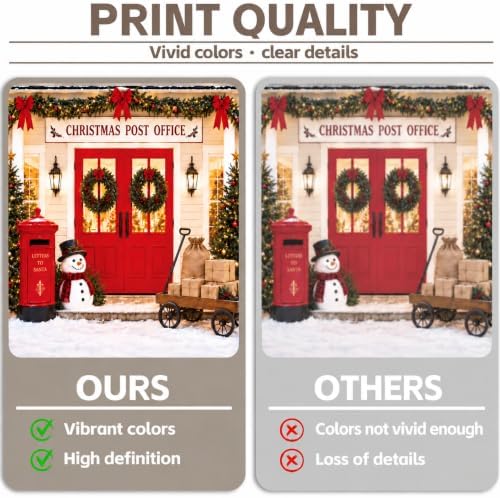 Christmas Backdrop, Post Office Winter Photography Background, 8x6ft - Image 6