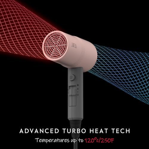 AINA Diffuser Hair Dryer,Comb Full-Featured Blow Dryer 110V(Misty Blush) - Image 4