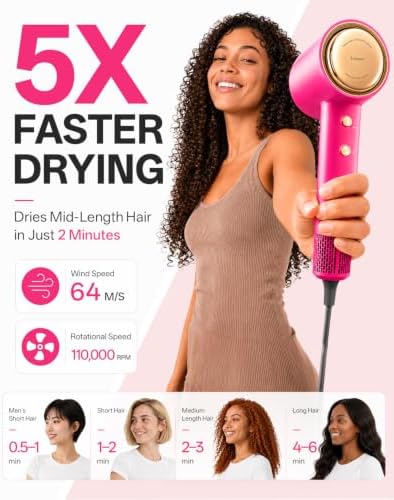 Tideway Hair Dryer, High-Speed Blow Dryer with Magnetic Diffuser,1500 Watts - Image 2