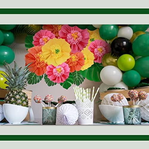 Canlierr 80 Pack Tropical Party Decorations Tissue Paper Hibiscus Palms Set - Image 6