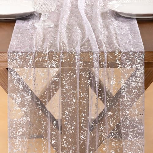Gold Gauze Table Runner Glitter Fall Wedding Birthday Party Table Decor - Image 2