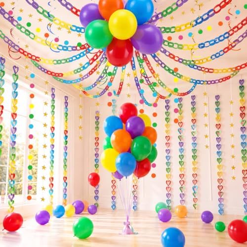 MEWTOGO Paper Chain Garland Kit for Birthday Party Decorations by MEWTOGO