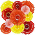 BEISHIDA Honeycomb Round Paper Fans Fall Orange Hanging Party Decoration by Beishida