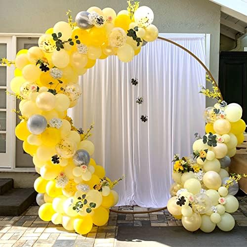 Voircoloria 130pcs Yellow Balloons Garland Arch Kit, 18 12 10 5 Inch - Image 4