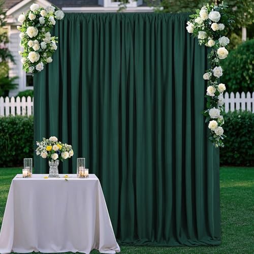Green Backdrop Curtains 10ftx8ft Halloween Polyester Photo Drapes - Image 2