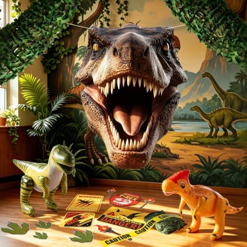 Fovths 17 Pcs Halloween Dinosaur Trunk or Treat Car Decorations Kit - Image 6