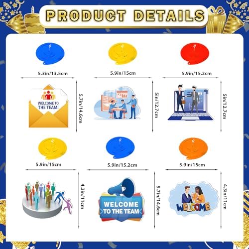 Welcome To The Team Banner, Welcome Banner Garland Hanging Swirls Paper Flowers Honeycomb Balls, Welcome Decorations for Employee Office Coworker Teacher Colleague Staff - Image 3