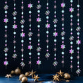 Winter Wonderland Snowflake Garland Decorations for Frozen Party Decor by Mooduuty