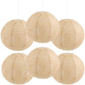 Hortsun 6 Pcs Print Burlap Paper Lanterns Classroom Decor,16 Inch by Hortsun