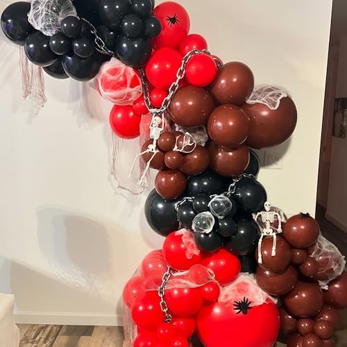 Red and Black Halloween Balloon Garland Arch Kit, Scary Birthday Decoration - Image 3