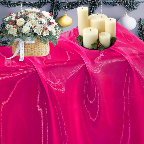 65 Yard Organza Fabric 44" Wide for Wedding Event Décor - Magenta by MDS