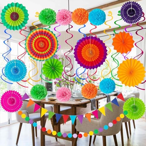 32Pcs Cinco De Mayo Fiesta Mexican Decorations Multi-Color Party Decor - Image 5