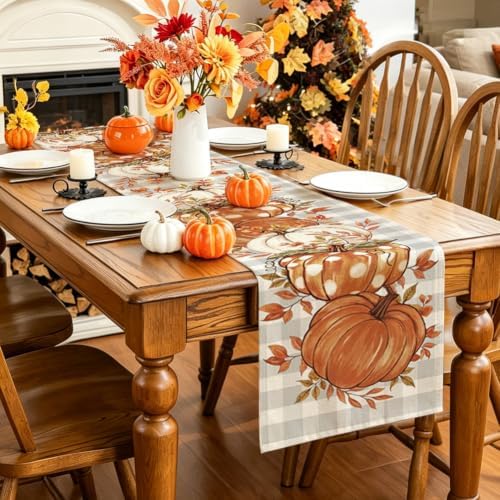 RABUSOFA Fall Table Runner 13x72 Inch Fall Decorations for Home - Image 2