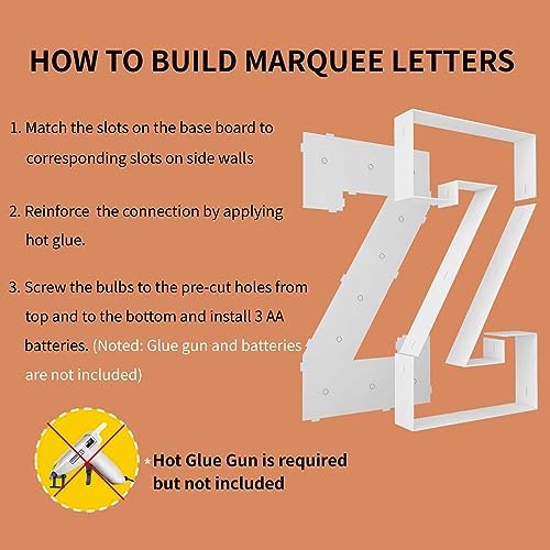 3FT Marquee Letters, Large Light Up Letters Z for Party Decor - Image 4
