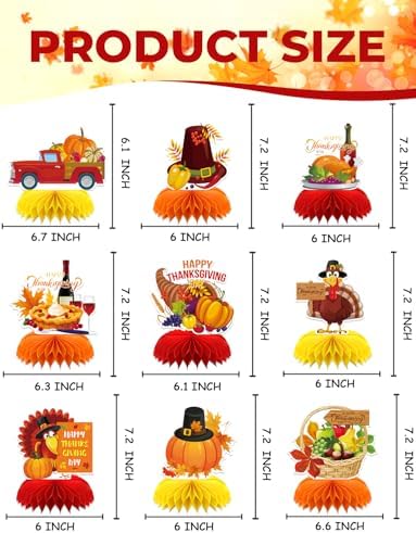 Thanksgiving Table Decorations, Fall Table Decorations for Autumn Harvest - Image 4
