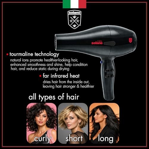 Solano Forza Ultra-Fast Ionic Far Infrared Hair Dryer, 1875W - Image 3