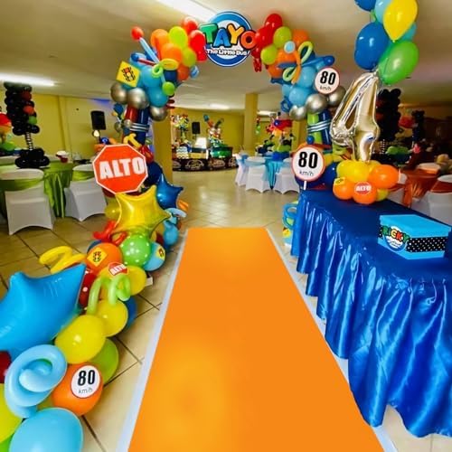 EZLucky Orange Carpet Runner for Party, 2.6 x 15 ft, 130 GSM Felt Fabric - Image 6