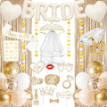 60PCS Bride To Be Decorations, Champagne Gold Bachelorette Party Decorations Include Bride To Be Sash Veil Crown Tattoo Stickers Photo Props Fringe Curtain for Wedding Bridal Shower Decorations by Unknown